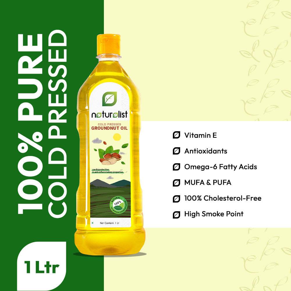 Naturalist Cold Pressed Groundnut Oil - 1 Litre